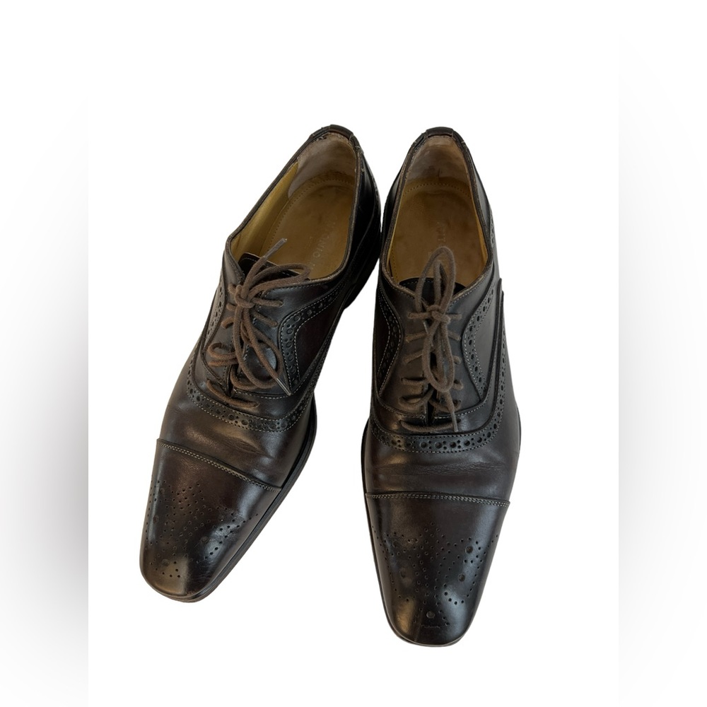 Antonio Maurizi brown lace up dress shoes